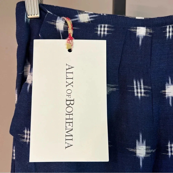 Alix of Bohemia Charlie Flare Pants Navy Midnight Ikat XS NWT Boho Rodeo Western - Picture 8 of 8